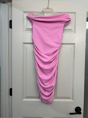 Abercrombie & Fitch Pink Ruched Mini Dress